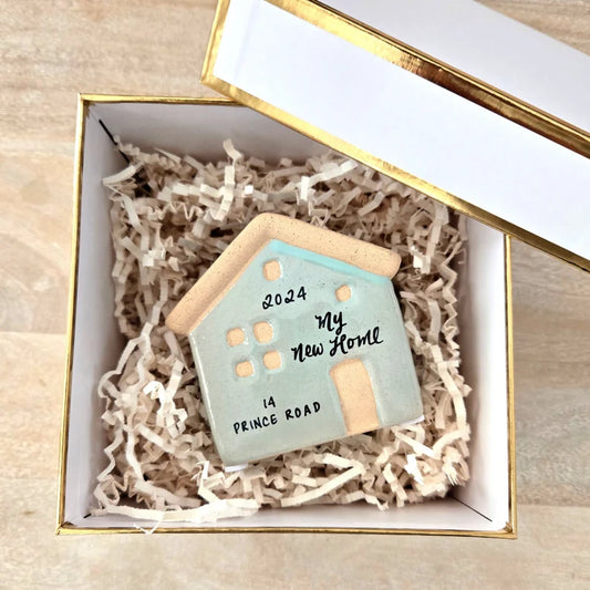 House Planter for Housewarming Gift, My First or Our New Home Present, Personalized Succulent Planter Small Vase, House Decor, Realtor Gift